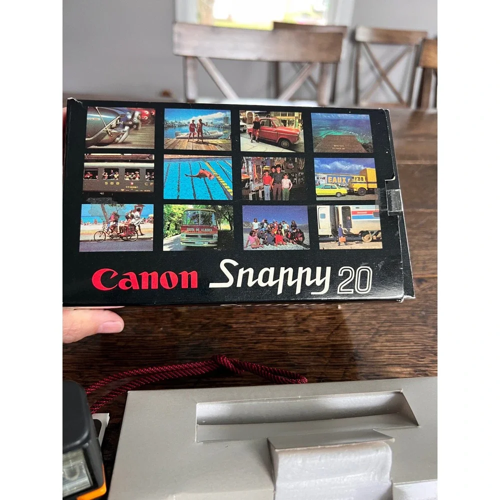 Vintage Canon Snappy 20 35mm Film Camera Red Point and Shoot with Box PARTS ONLY